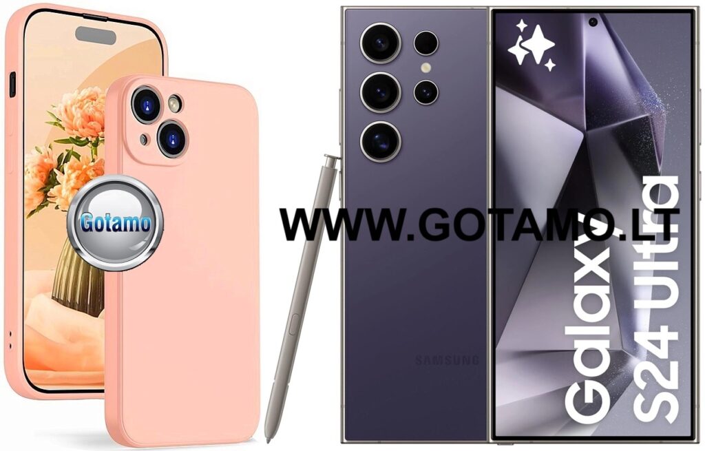 B-Soft Plus dėklas Samsung Galaxy S24 Ultra oranžinės spalvos