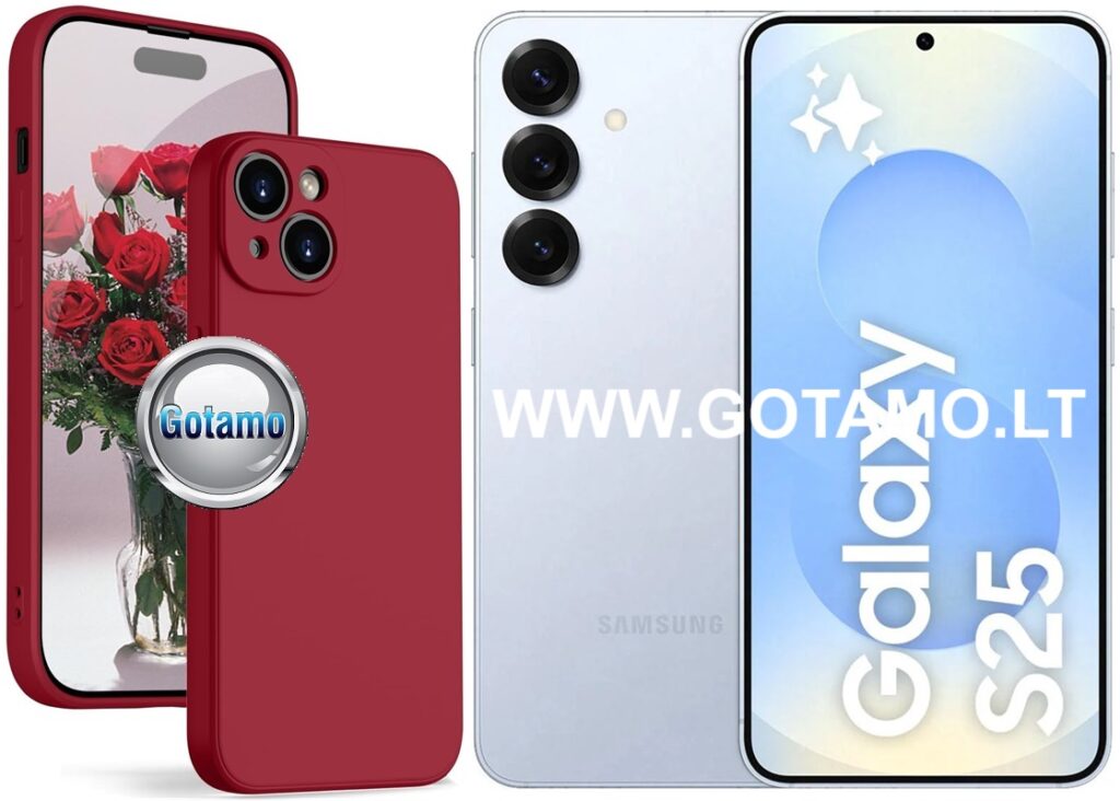 B-Soft Plus dėklas Samsung Galaxy S25 bordo spalvos