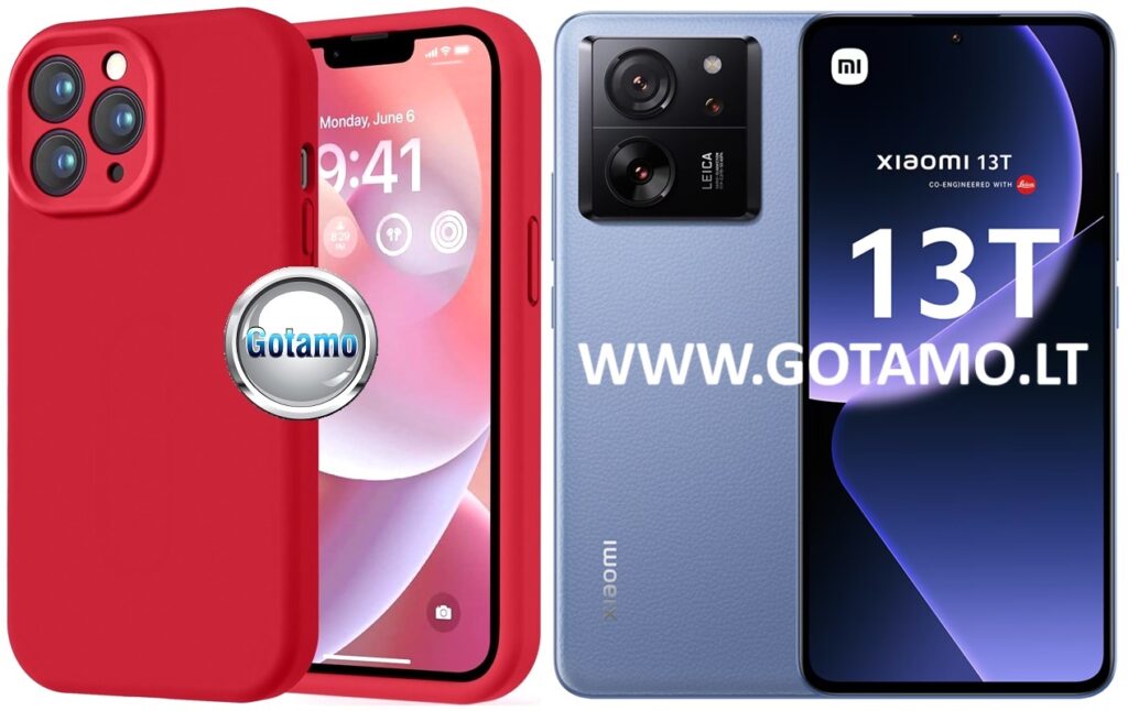 B-Soft Plus dėklas nugarėlė Xiaomi 13T, Xiaomi 13T Pro telefonams raudonos spalvos