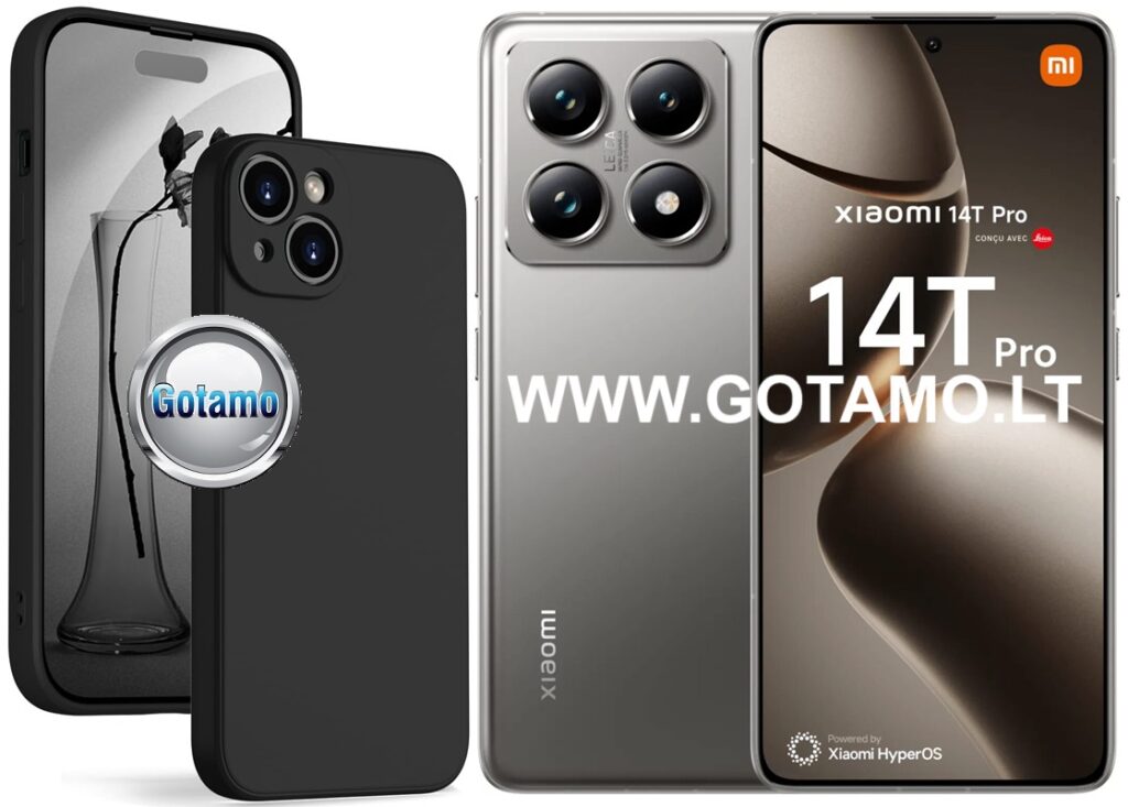 B-Soft Plus dėklas nugarėlė Xiaomi 14T, Xiaomi 14T Pro telefonams juodos spalvos
