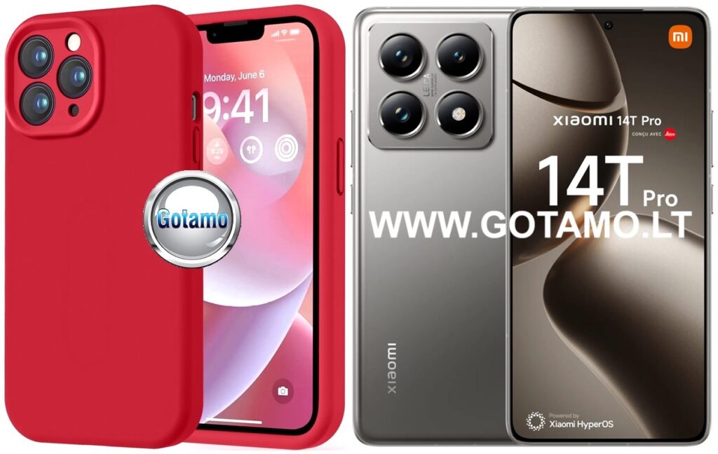 B-Soft Plus dėklas nugarėlė Xiaomi 14T, Xiaomi 14T Pro telefonams raudonos spalvos