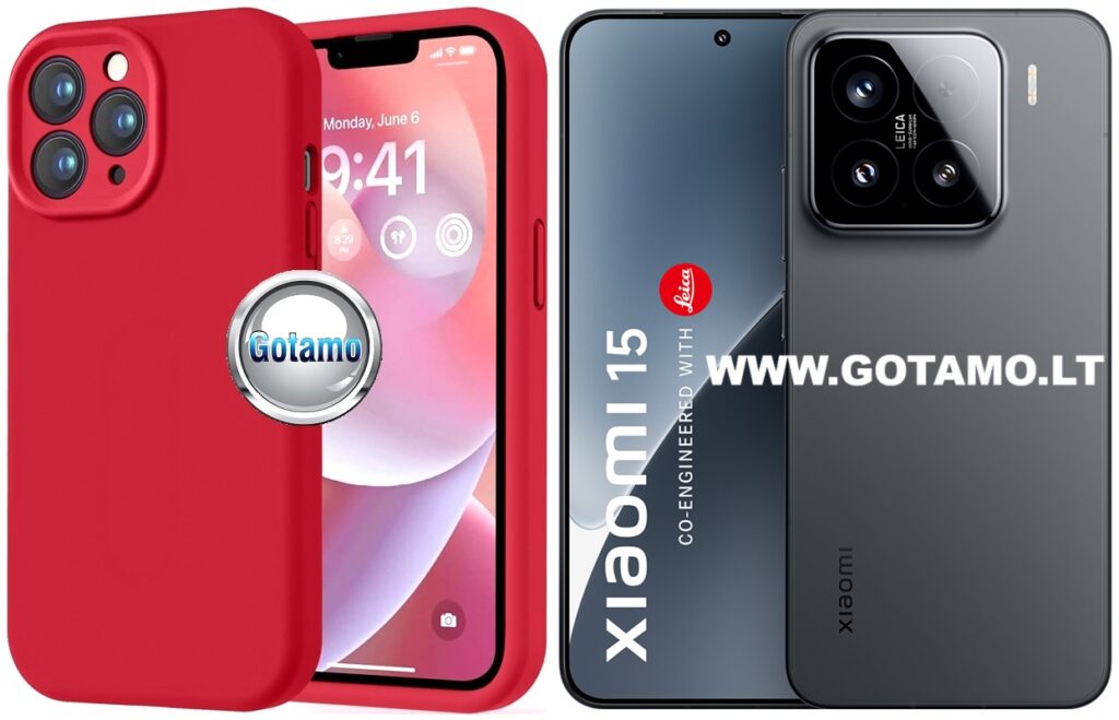 B-Soft Plus dėklas nugarėlė Xiaomi 15 telefonui raudonos spalvos