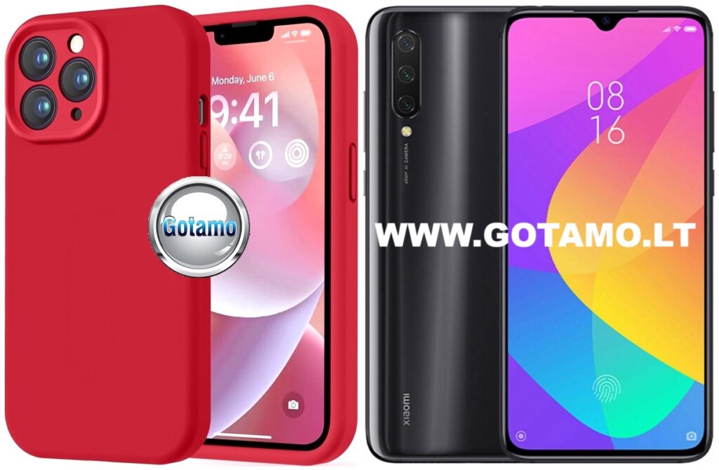 B-Soft Plus dėklas nugarėlė Xiaomi Mi 9 Lite telefonui raudonos spalvos