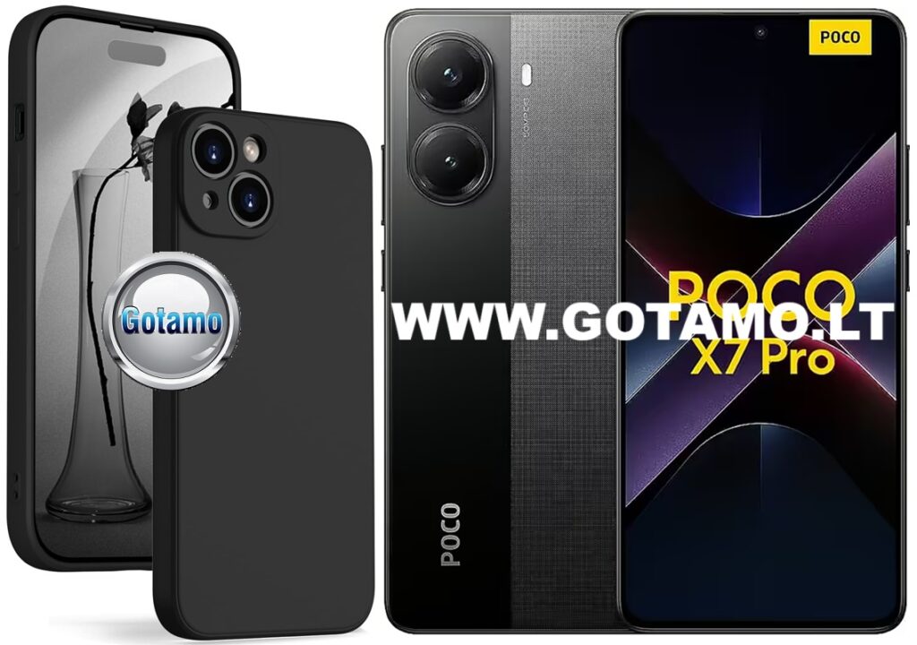 B-Soft Plus dėklas nugarėlė Xiaomi Poco X7 Pro telefonui juodos spalvos