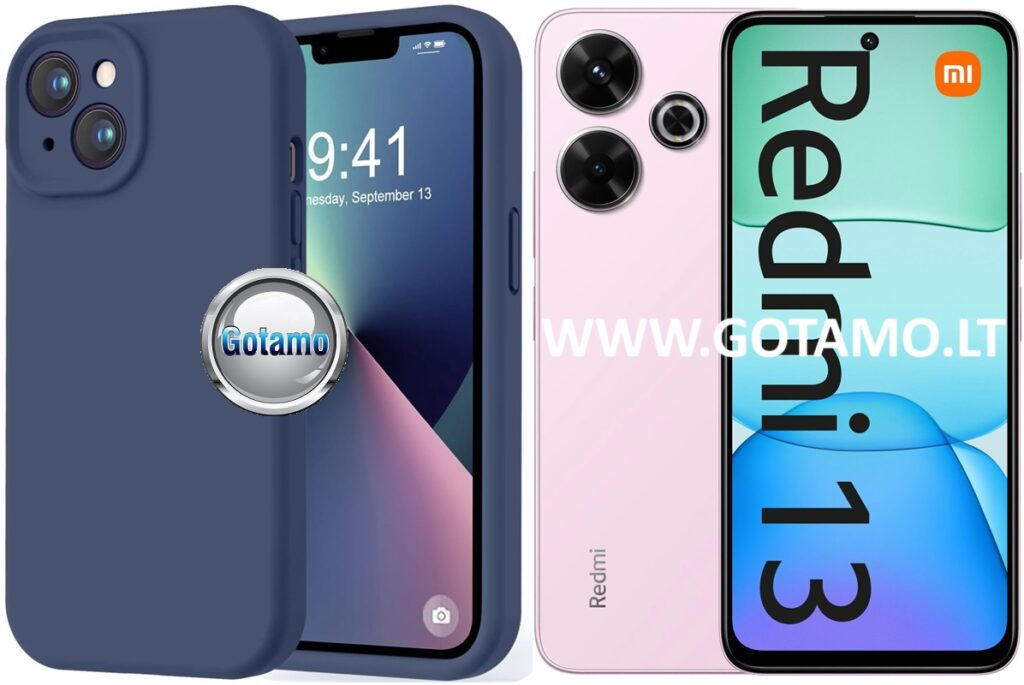 B-Soft Plus dėklas nugarėlė Xiaomi Redmi 13, Xiaomi Redmi 13 5G telefonams tamsiai mėlynos spalvos