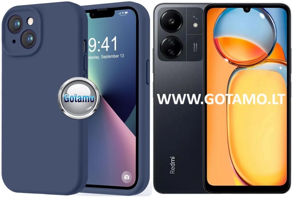 B-Soft Plus dėklas nugarėlė Xiaomi Redmi 13C, Xiaomi Poco C65 telefonams tamsiai mėlynos spalvos