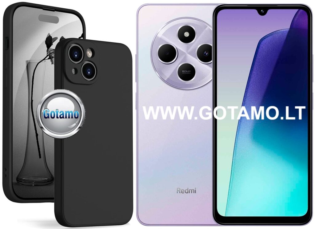 B-Soft Plus dėklas nugarėlė Xiaomi Redmi 14C, Xiaomi Redmi A4, Xiaomi Poco C75, Xiaomi Poco C75 5G telefonams juodos spalvos