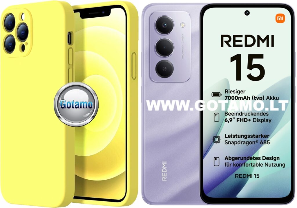 B-Soft Plus dėklas nugarėlė Xiaomi Redmi 15 4G (citruso geltona)