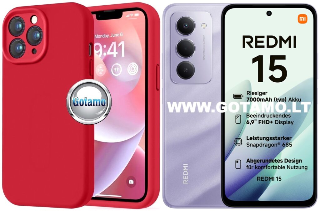 B-Soft Plus dėklas nugarėlė Xiaomi Redmi 15 4G – raudonas