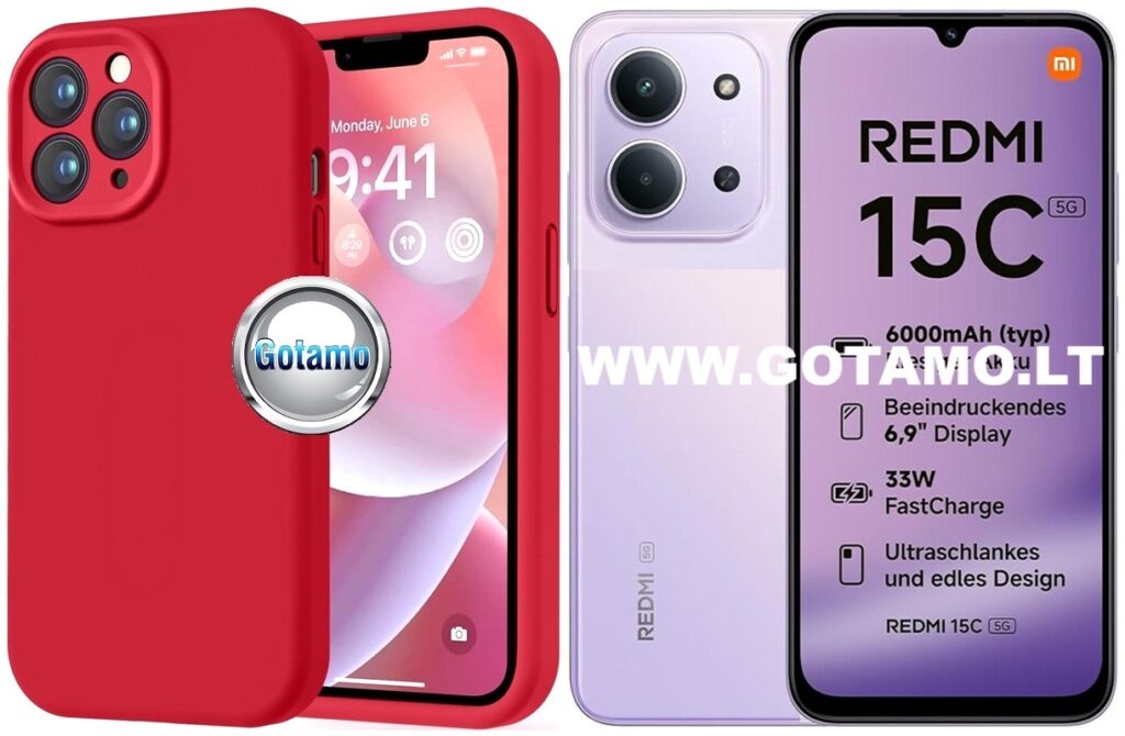 B-Soft Plus dėklas nugarėlė Xiaomi Redmi 15C 5G (raudonos spalvos)