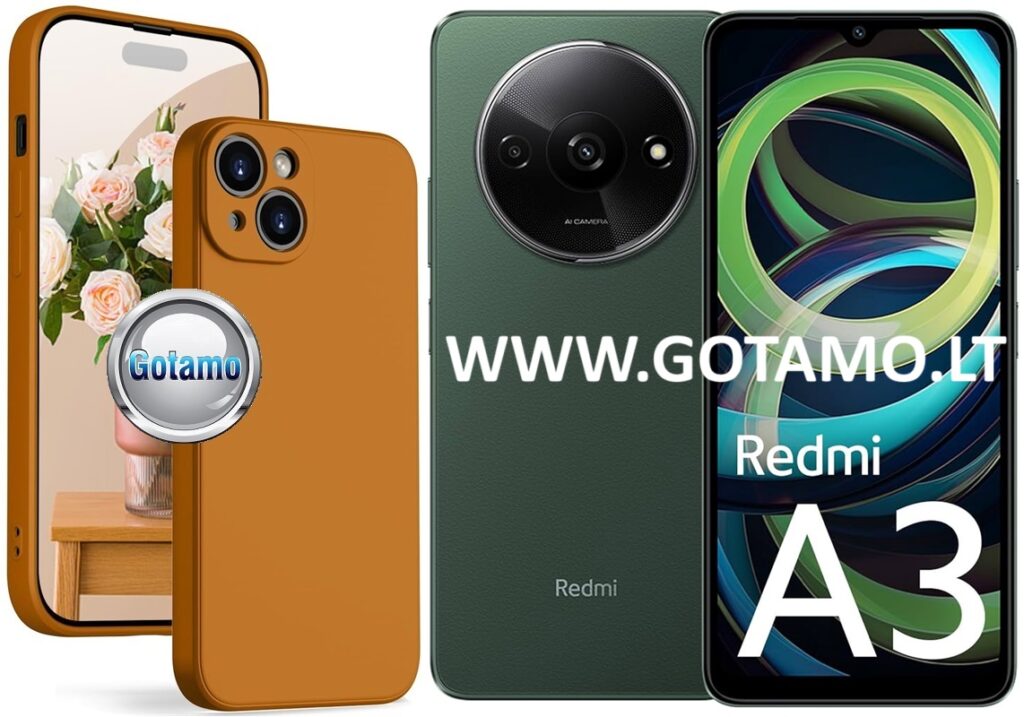 B-Soft Plus dėklas nugarėlė Xiaomi Redmi A3 telefonui karamelės spalvos