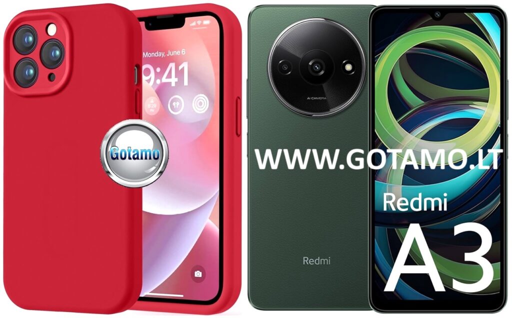 B-Soft Plus dėklas nugarėlė Xiaomi Redmi A3 telefonui raudonos spalvos