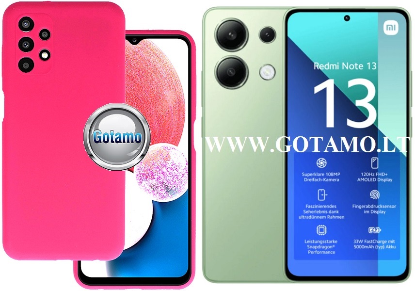 B-Soft Plus dėklas nugarėlė Xiaomi Redmi Note 13 4G mobiliajam telefonui bordo spalvos