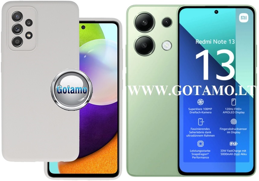 B-Soft Plus dėklas nugarėlė Xiaomi Redmi Note 13 4G mobiliajam telefonui pilkos spalvos