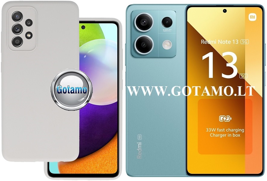 B-Soft Plus dėklas nugarėlė Xiaomi Redmi Note 13 5G mobiliajam telefonui pilkos spalvos