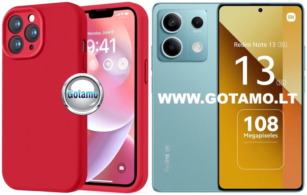 B-Soft Plus dėklas nugarėlė Xiaomi Redmi Note 13 5G telefonui raudonos spalvos