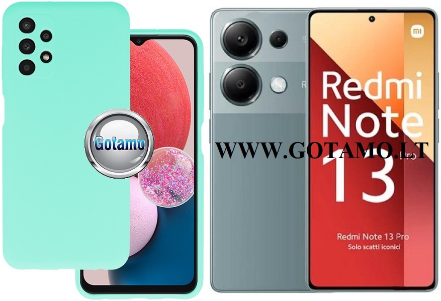 B-Soft Plus dėklas nugarėlė Xiaomi Redmi Note 13 Pro 4G, Xiaomi Poco M6 Pro mobiliesiems telefonams mėtinės spalvos