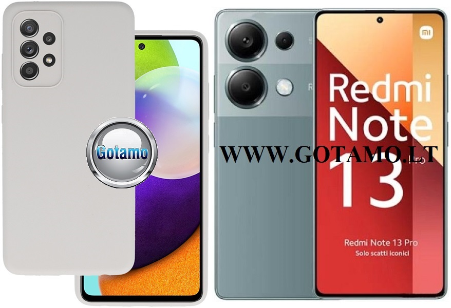 B-Soft Plus dėklas nugarėlė Xiaomi Redmi Note 13 Pro 4G, Xiaomi Poco M6 Pro mobiliesiems telefonams pilkos spalvos
