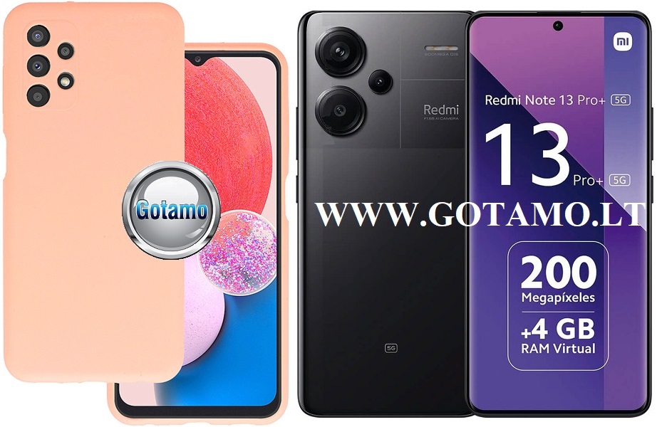 B-Soft Plus dėklas nugarėlė Xiaomi Redmi Note 13 Pro Plus mobiliajam telefonui šviesiai oranžinės spalvos