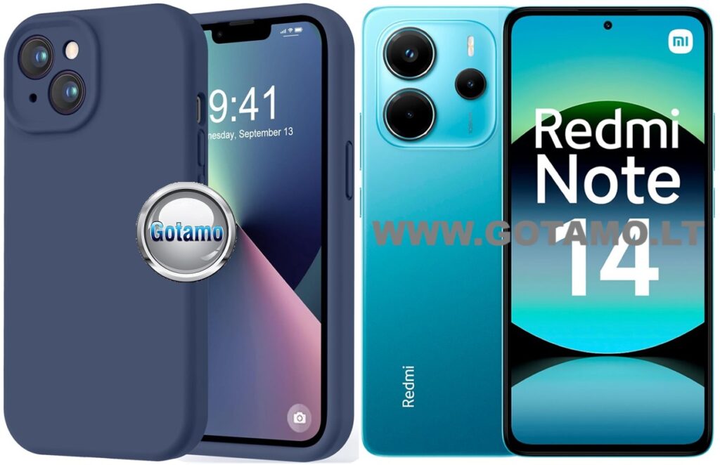 B-Soft Plus dėklas nugarėlė Xiaomi Redmi Note 14 4G telefonui tamsiai mėlynos spalvos