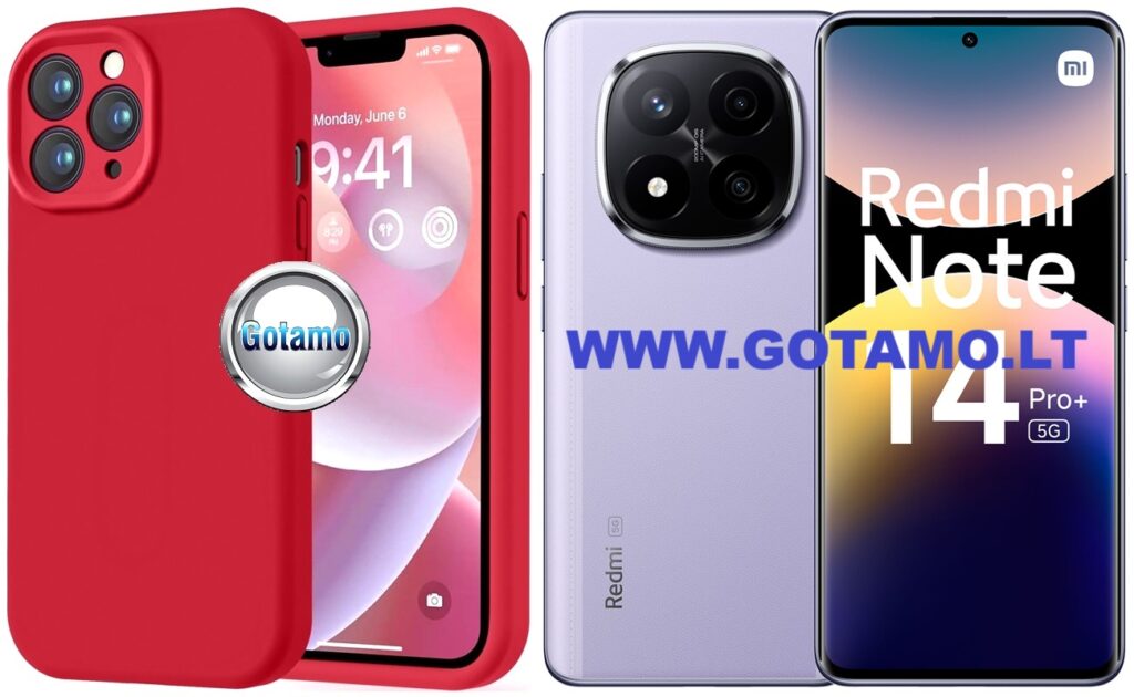 B-Soft Plus dėklas nugarėlė Xiaomi Redmi Note 14 Pro Plus 5G telefonui raudonos spalvos