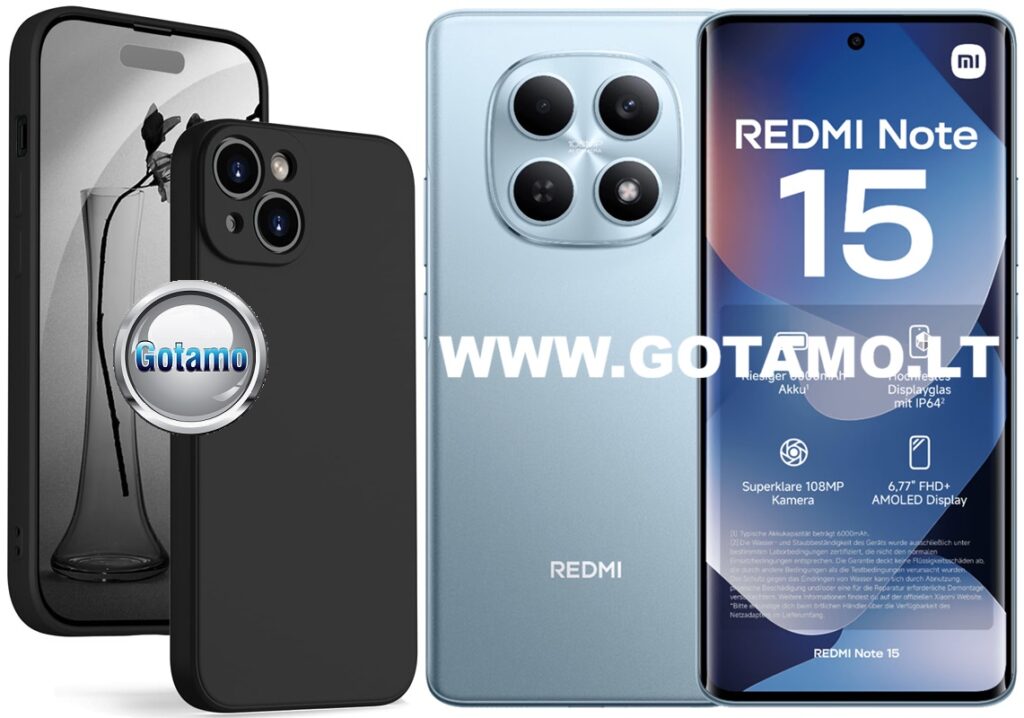 B-Soft Plus dėklas nugarėlė Xiaomi Redmi Note 15 4G / 15 5G / Poco M8 5G – juodas