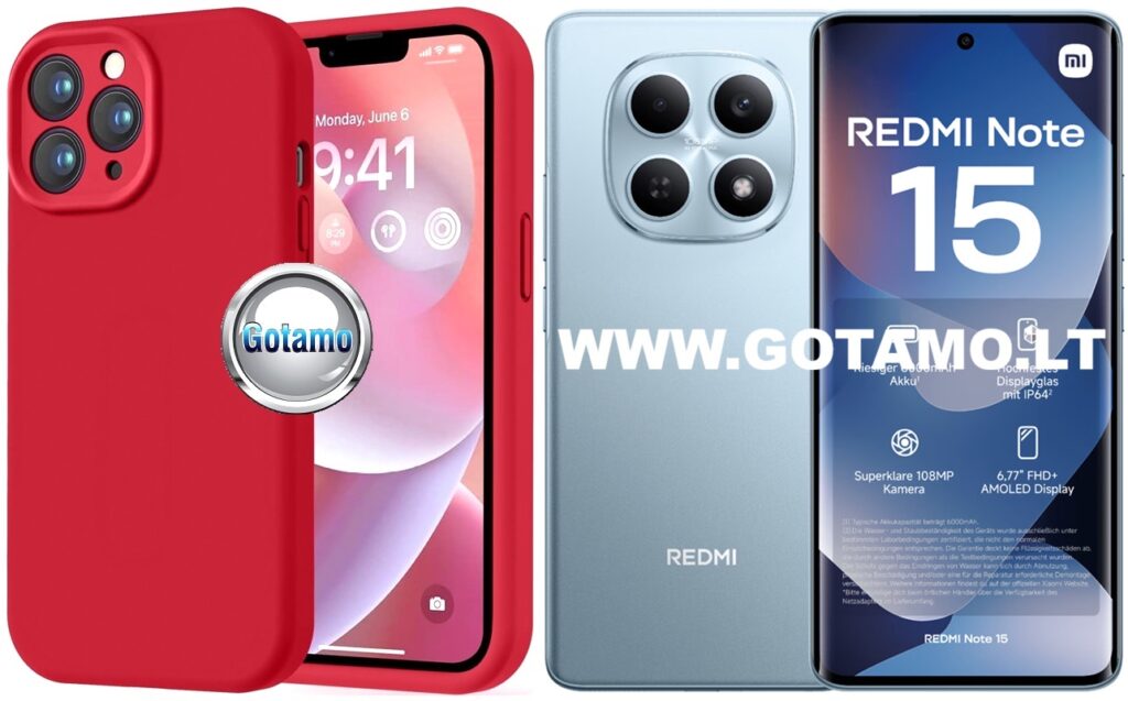 B-Soft Plus dėklas nugarėlė Xiaomi Redmi Note 15 4G / 15 5G / Poco M8 5G – raudonas