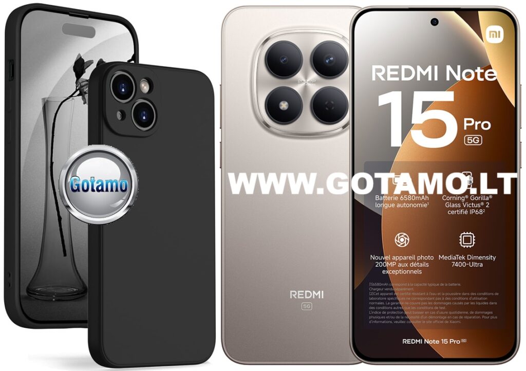 B-Soft Plus dėklas nugarėlė Xiaomi Redmi Note 15 Pro 5G – juodas