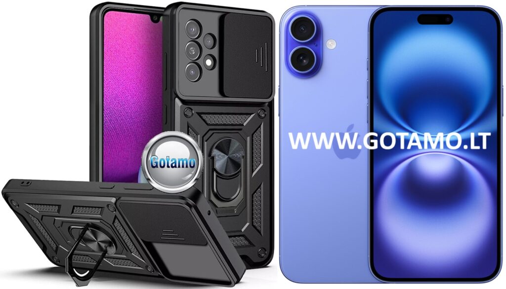 B ultra deklas sarvai Apple iPhone 16 plus juodos