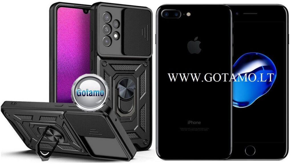 B ultra deklas sarvai Apple iPhone 7 plus 8 plus juodos
