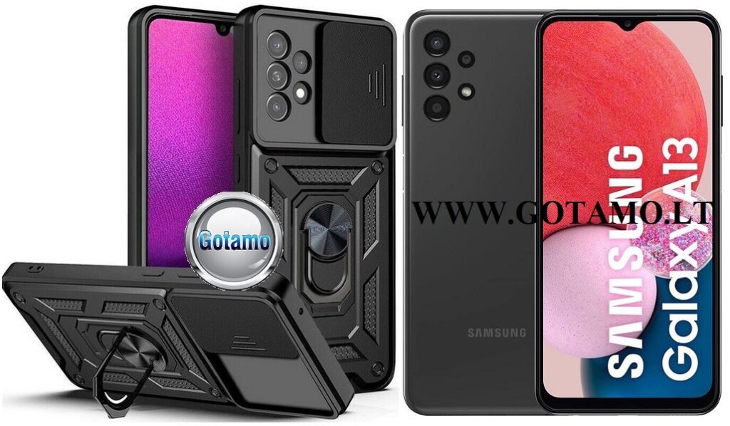 B-Ultra dėklas Samsung Galaxy A13 mobiliajam juodos spalvos