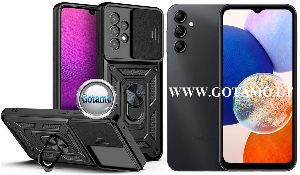 B-Ultra dėklas Samsung Galaxy A14 5G juodos spalvos