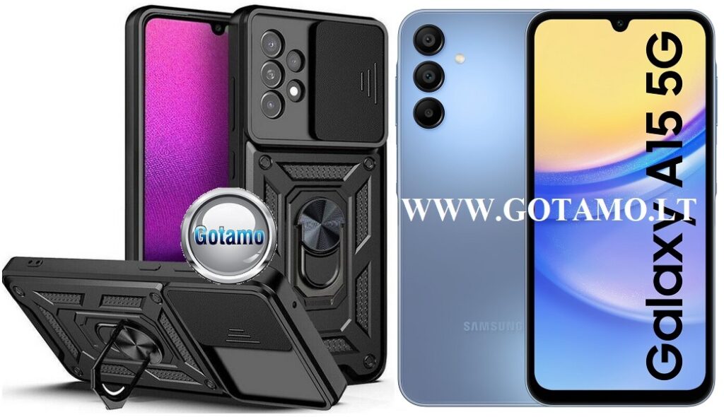 B-Ultra dėklas Samsung Galaxy A15 5G juodos spalvos