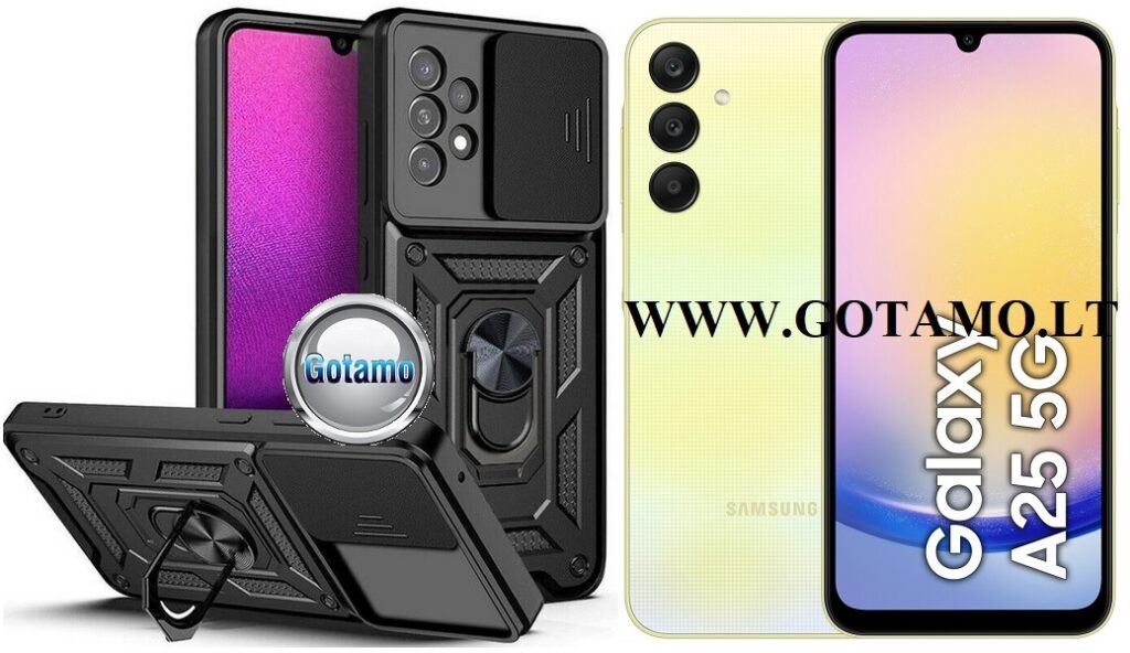 B-Ultra dėklas Samsung Galaxy A25 mobiliajam juodos spalvos