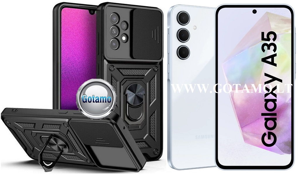 B-Ultra dėklas Samsung Galaxy A35 mobiliajam juodos spalvos