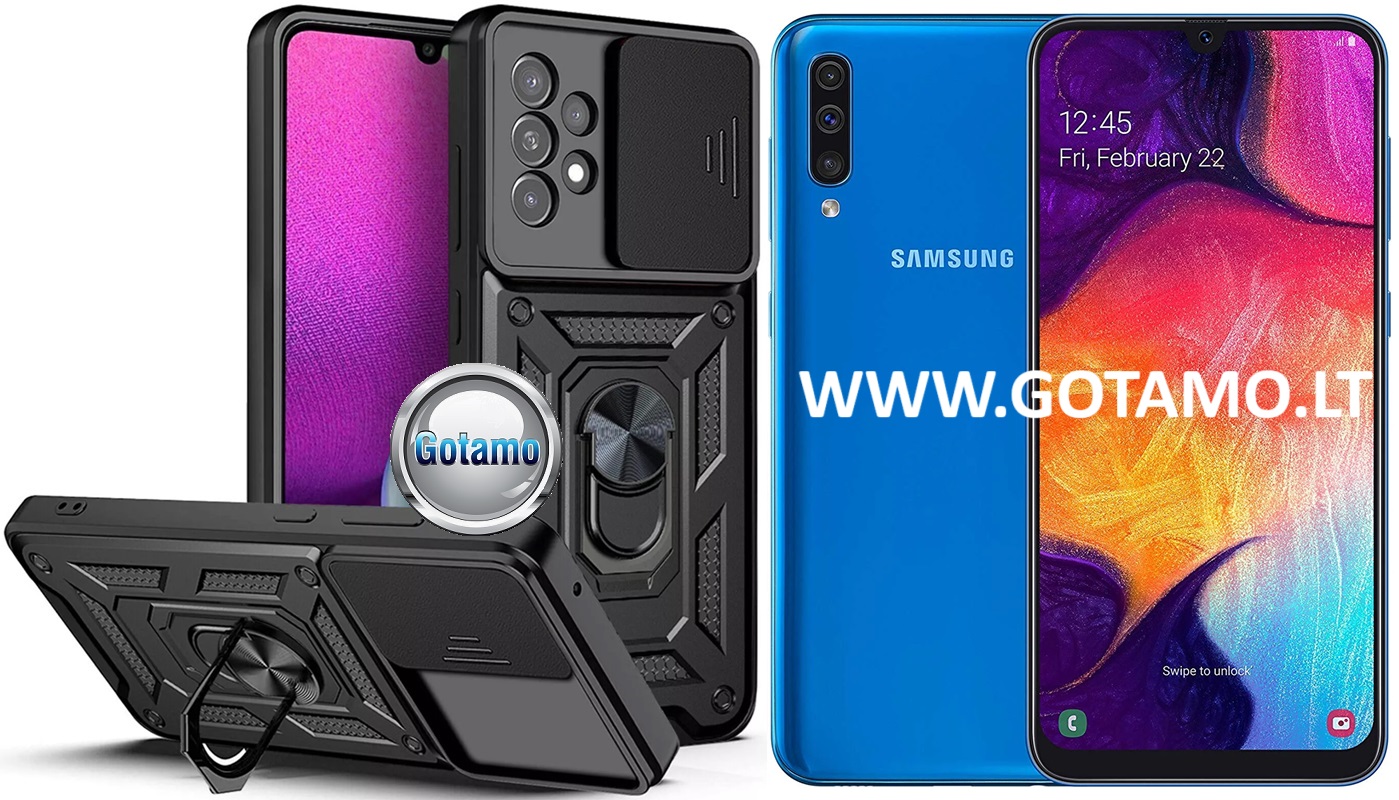 B-Ultra dėklas nugarėlė šarvai Samsung Galaxy A50 telefonui juodos spalvos 1 B-Ultra dėklas Samsung Galaxy A50 juodos spalvos