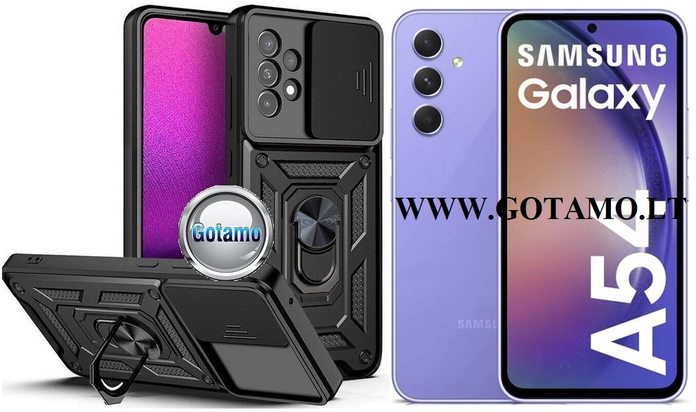 B-Ultra dėklas Samsung Galaxy A54 mobiliajam juodos spalvos