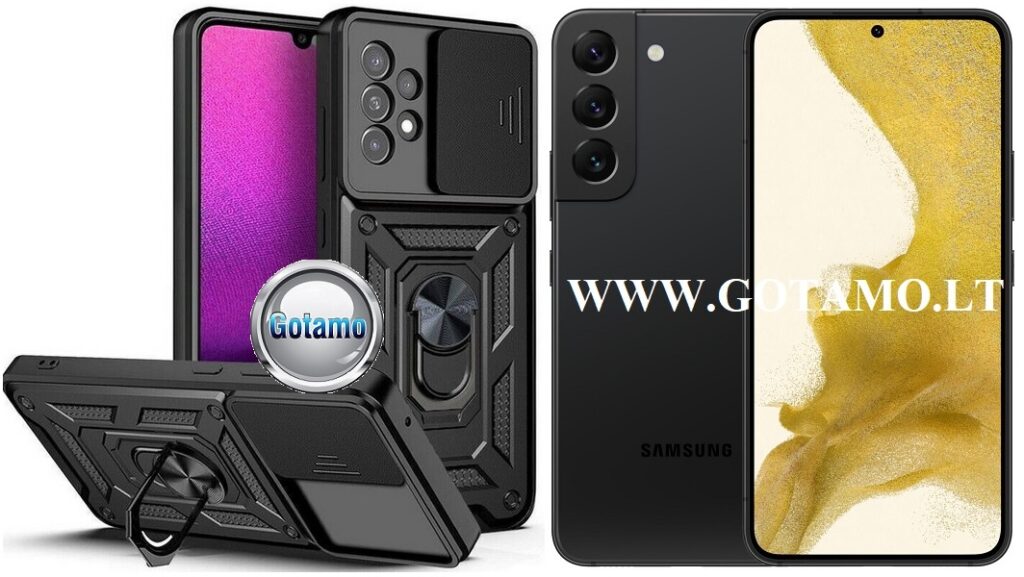 B-Ultra dėklas Samsung Galaxy S22 5G mobiliajam juodos spalvos