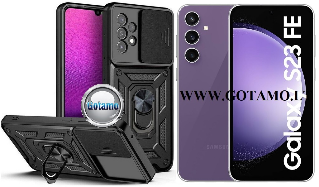 B-Ultra dėklas Samsung Galaxy S23 FE mobiliajam juodos spalvos