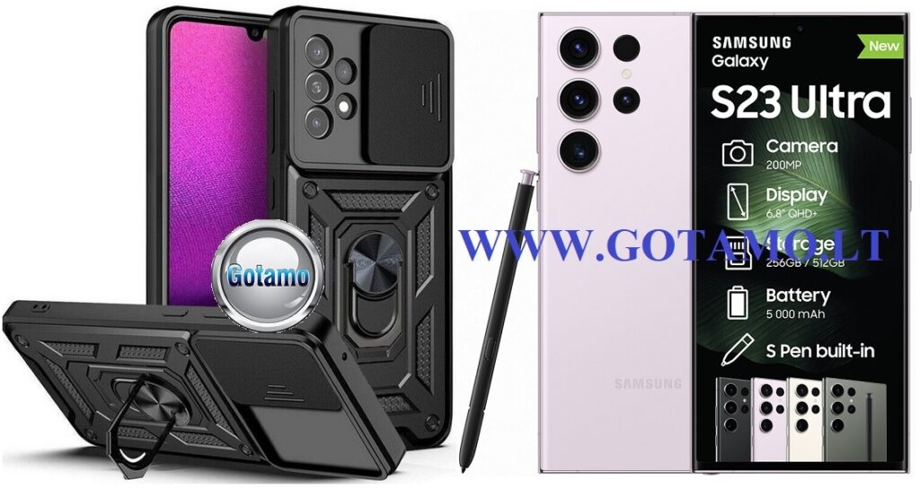 B-Ultra dėklas Samsung Galaxy S23 Ultra mobiliajam juodos spalvos