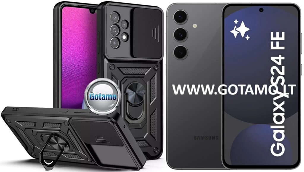 B-Ultra dėklas Samsung Galaxy S24 FE mobiliajam juodos spalvos