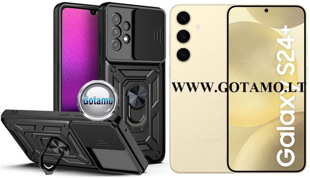 B-Ultra dėklas Samsung Galaxy S24+ (S24 Plus) mobiliajam juodos spalvos