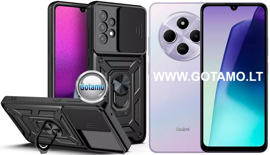 B-Ultra dėklas nugarėlė šarvai Xiaomi Redmi 14C, Xiaomi Redmi A4, Xiaomi Poco C75, Xiaomi Poco C75 5G telefonams juodos spalvos