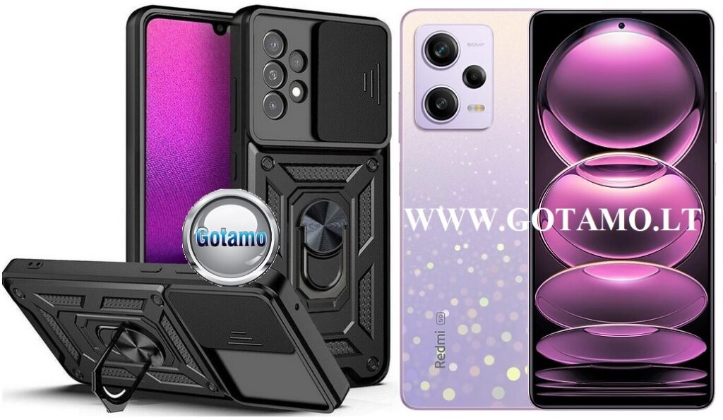 B-Ultra dėklas nugarėlė šarvai Xiaomi Redmi Note 12 Pro, Xiaomi Poco X5 Pro mobiliesiems telefonams juodos spalvos