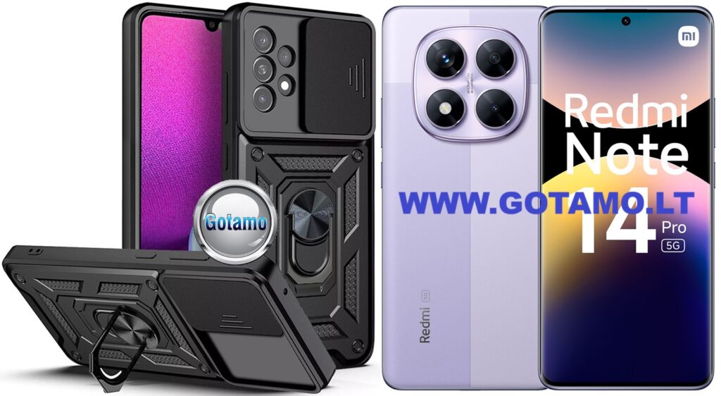B-Ultra dėklas nugarėlė šarvai Xiaomi Redmi Note 14 Pro 5G, Xiaomi Poco X7 telefonams juodos spalvos