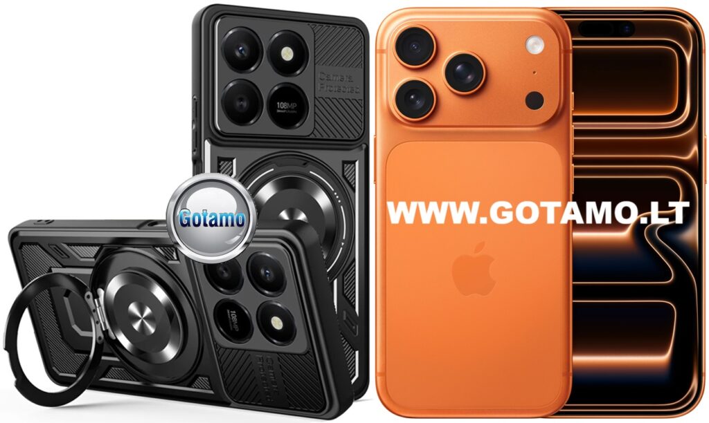 B ultra magsafe deklas sarvai Apple iPhone 17 pro juodos