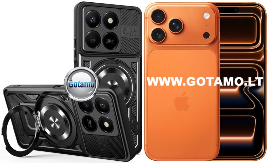 Ultra magsafe deklas sarvai Apple iPhone 17 pro max juodos