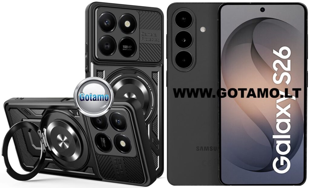 B-Ultra MagSafe dėklas Samsung Galaxy S26 juodos spalvos