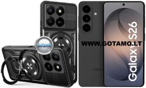B-Ultra MagSafe dėklas Samsung Galaxy S26 juodos spalvos