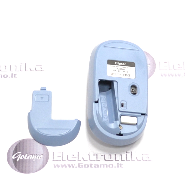 Begarsė bevielė pelė Cliptec Xilent pastelinės mėlynos spalvos 3 Begarsė bevielė pelė Cliptec Xilent pastelinės mėlynos